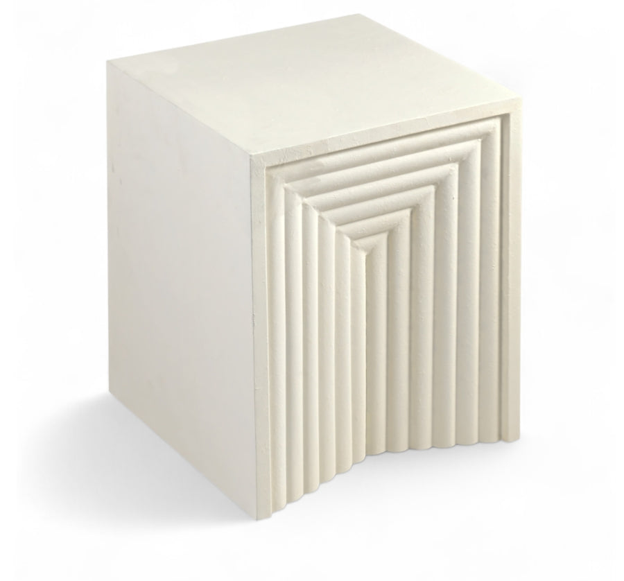 Centennial Iron End Table - Cream