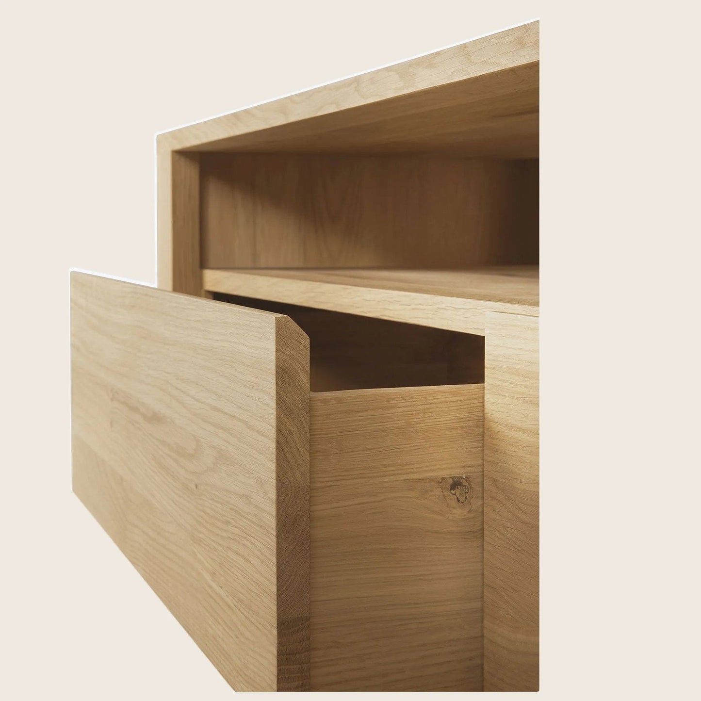 Oak Shadow Media Cabinet