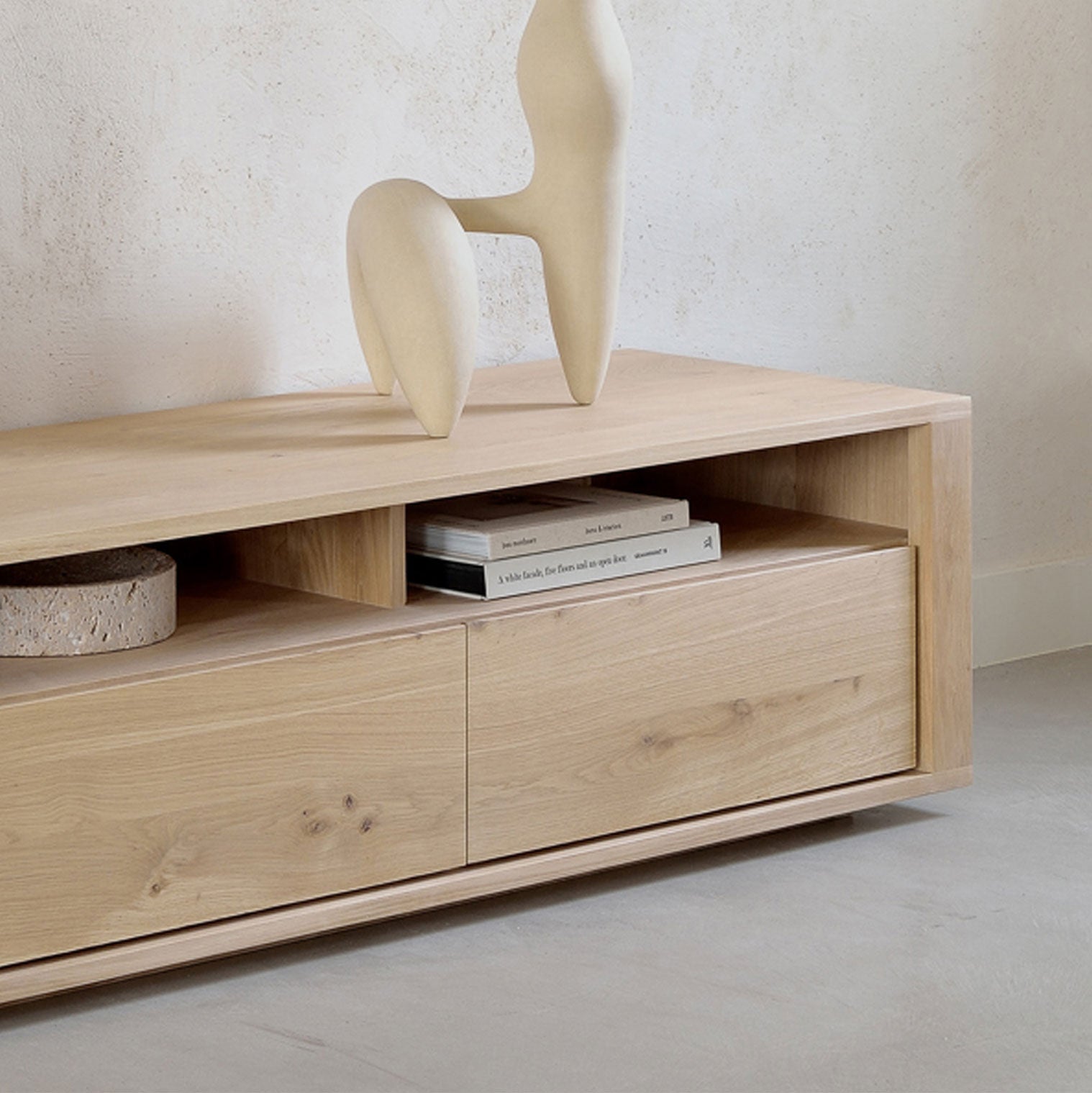 Oak Shadow Media Cabinet