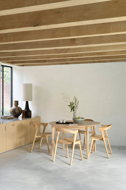Oak Round Bok Extendable Dining Table
