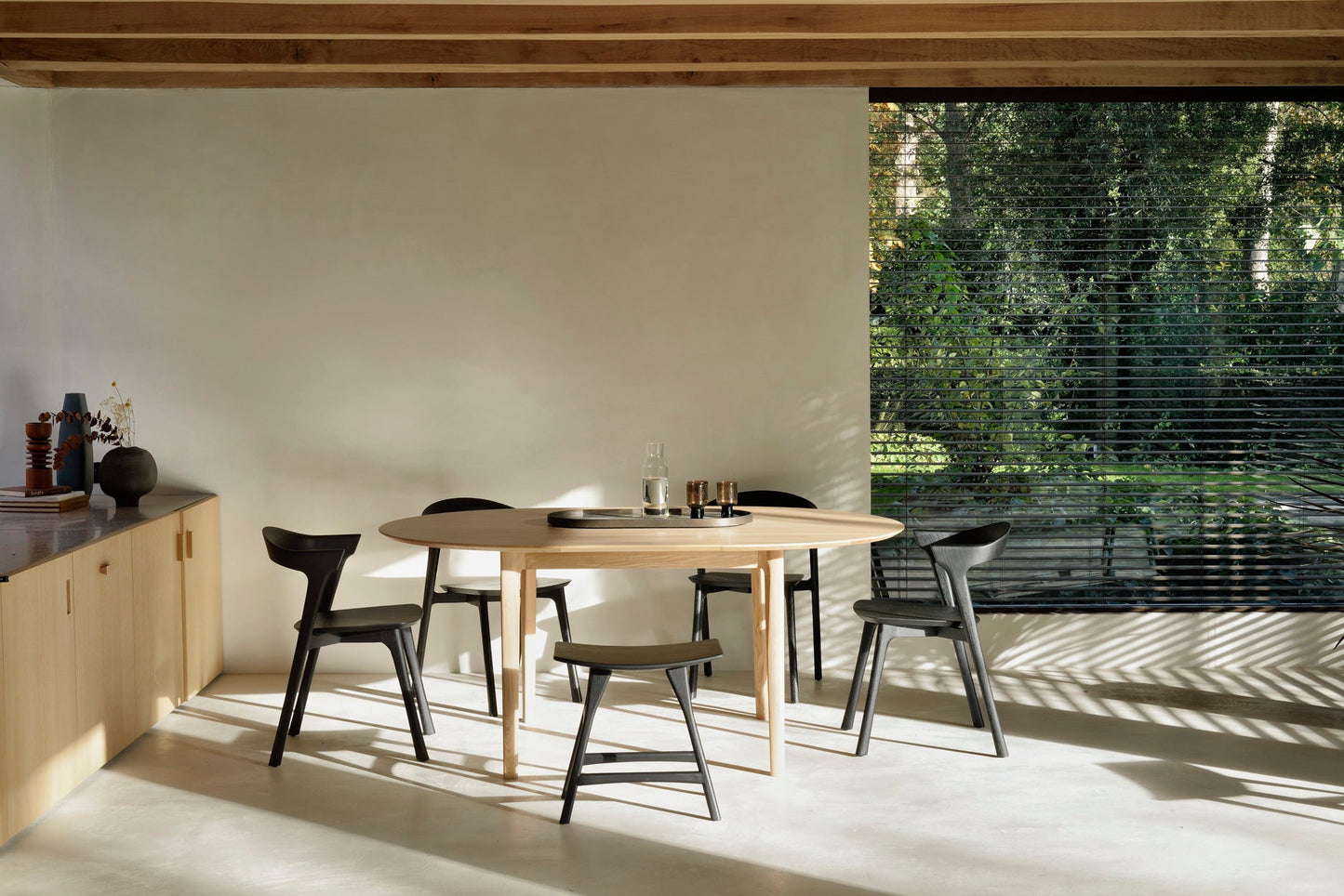 Oak Round Bok Extendable Dining Table