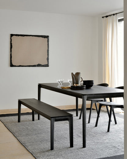 95" Oak Black Bok Dining Table