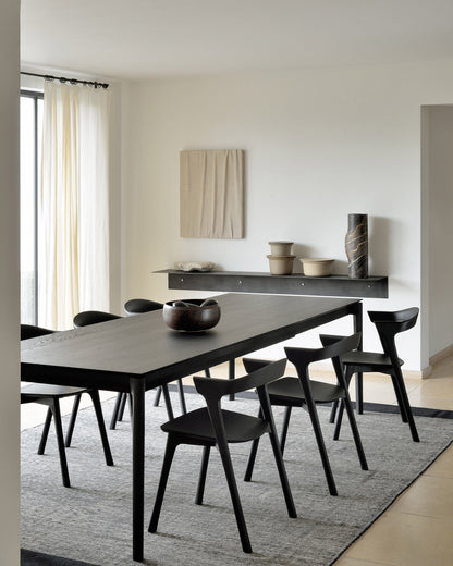 Oak Black Bok Extendable Dining Table