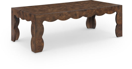 Vassa Burl Veneer Coffee Table - Brown Burl