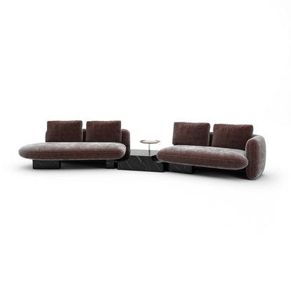 Overlap Left Bumper Sectional Dk Taupe