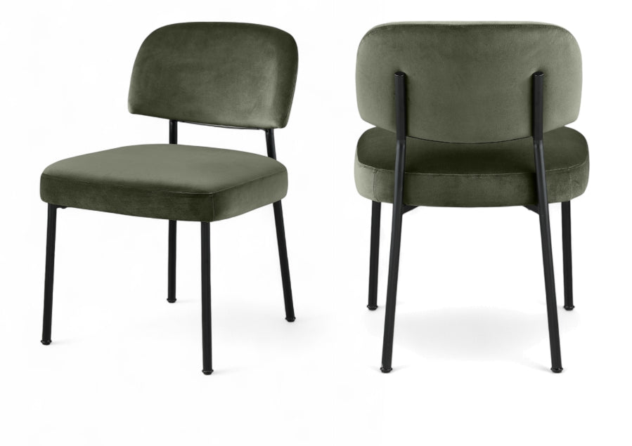 Zarelle Performance Fabric Upholstered Dining Chair - Green