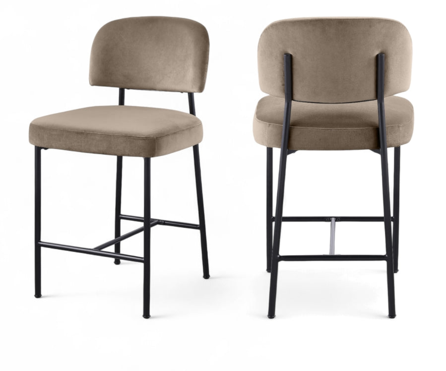 Zarelle Performance Fabric Upholstered Counter Stool - Taupe