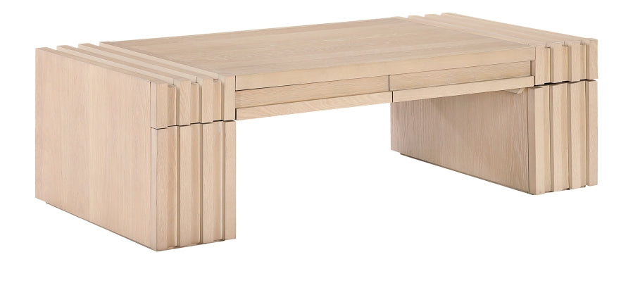 Stanton Oak Veneer And Solid Wood Coffee Table - Natural
