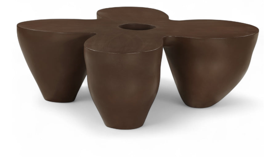Fiore Concrete Indoor/Outdoor Coffee Table - Brown