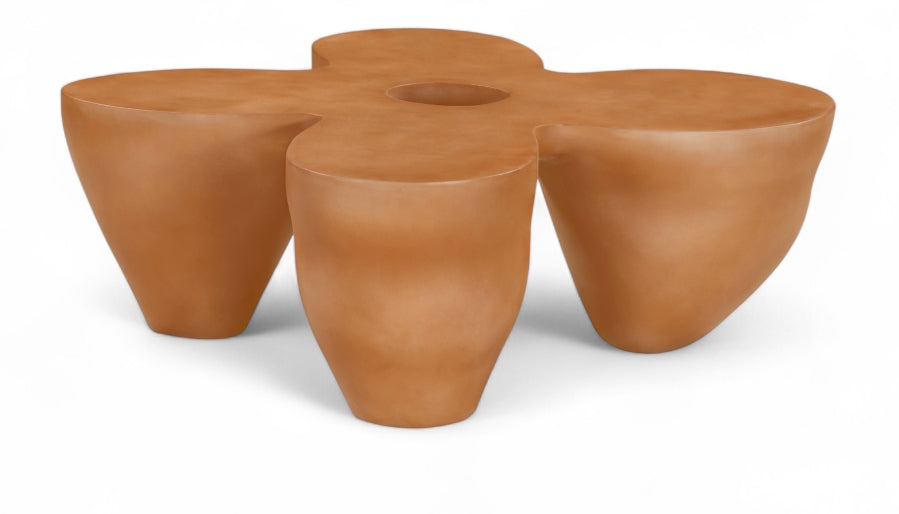 Fiore Concrete Indoor/Outdoor Coffee Table - Terracotta