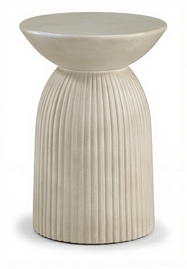 Opani Concrete Indoor/Outdoor End Table - Beige