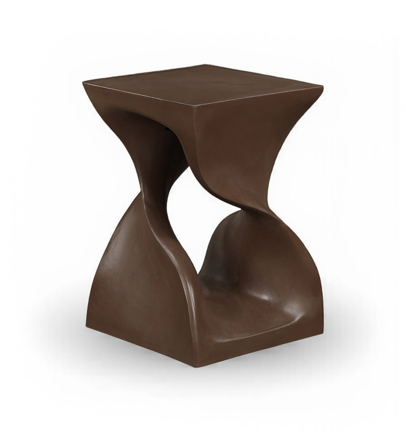 Jula Concrete Indoor/Outdoor End Table - Brown