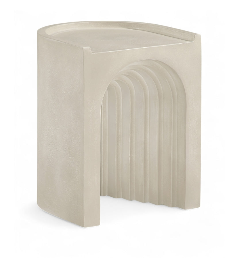 Avenda Concrete Indoor/Outdoor End Table - Beige