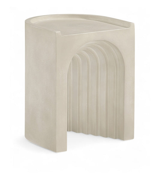 Avenda Concrete Indoor/Outdoor End Table - Beige
