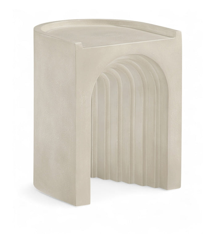 Avenda Concrete Indoor/Outdoor End Table - Beige