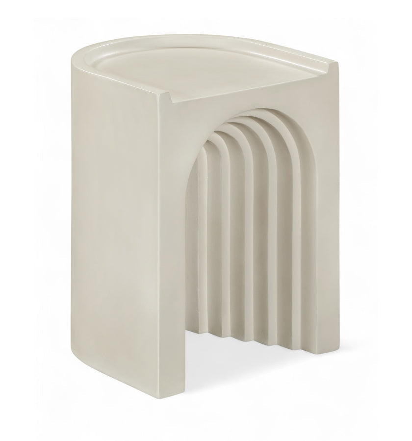 Avenda Concrete Indoor/Outdoor End Table - Taupe