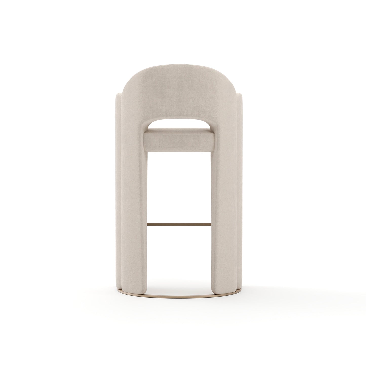 Overlap Bar Stool Ivory