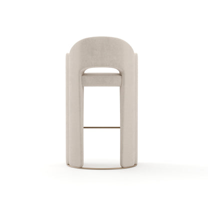 Overlap Bar Stool Ivory
