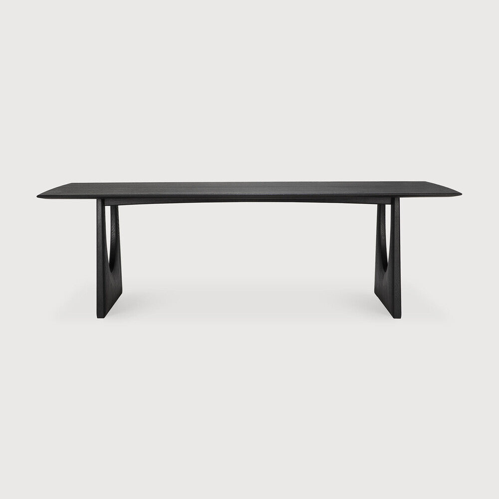 Oak Black Geometric Dining Table