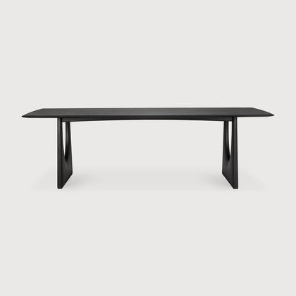 Oak Black Geometric Dining Table