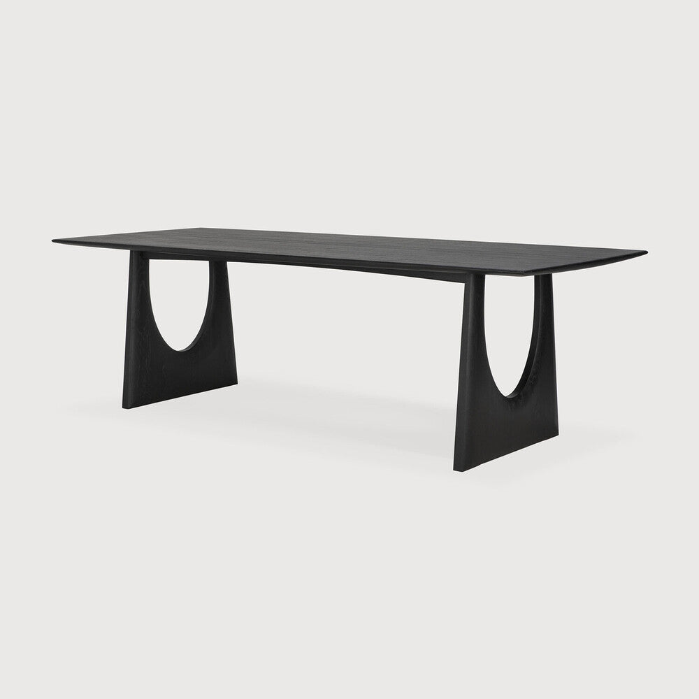 Oak Black Geometric Dining Table