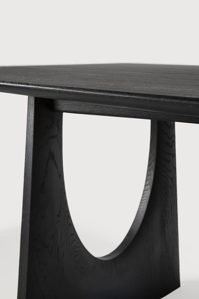 Oak Black Geometric Dining Table