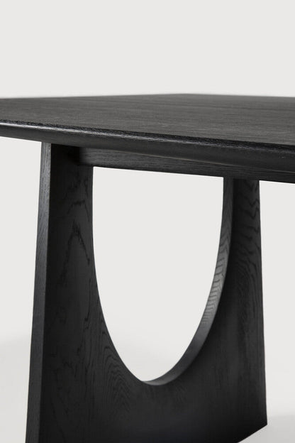 Oak Black Geometric Dining Table