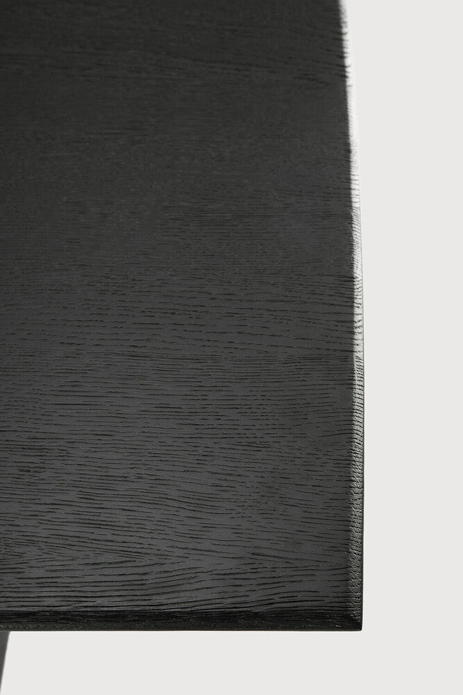 Oak Black Geometric Dining Table