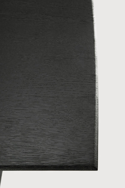Oak Black Geometric Dining Table