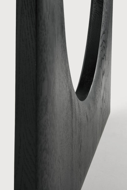 Oak Black Geometric Dining Table
