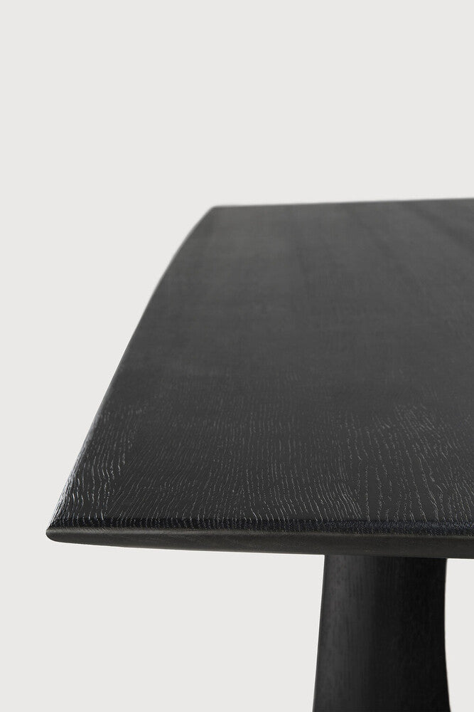 Oak Black Geometric Dining Table