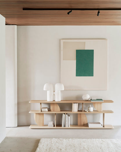 Natural Geometric Sofa Console