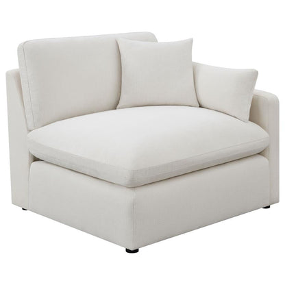 Hobson 4-Piece Upholstered Modular Sectional Sofa Ivory