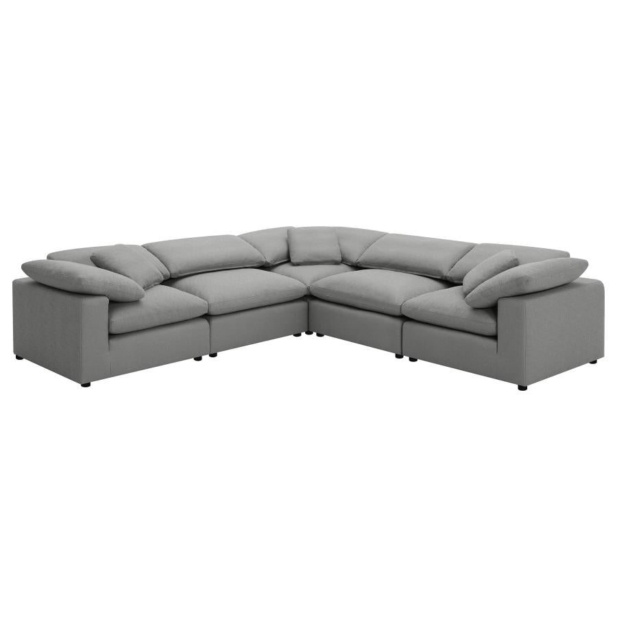 RALEIGH 5-PIECE BOUCLE UPHOLSTERED GREY