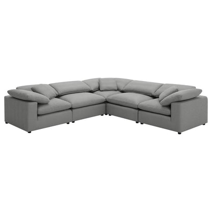 RALEIGH 5-PIECE BOUCLE UPHOLSTERED GREY