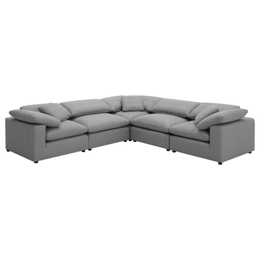 RALEIGH 5-PIECE BOUCLE UPHOLSTERED GREY