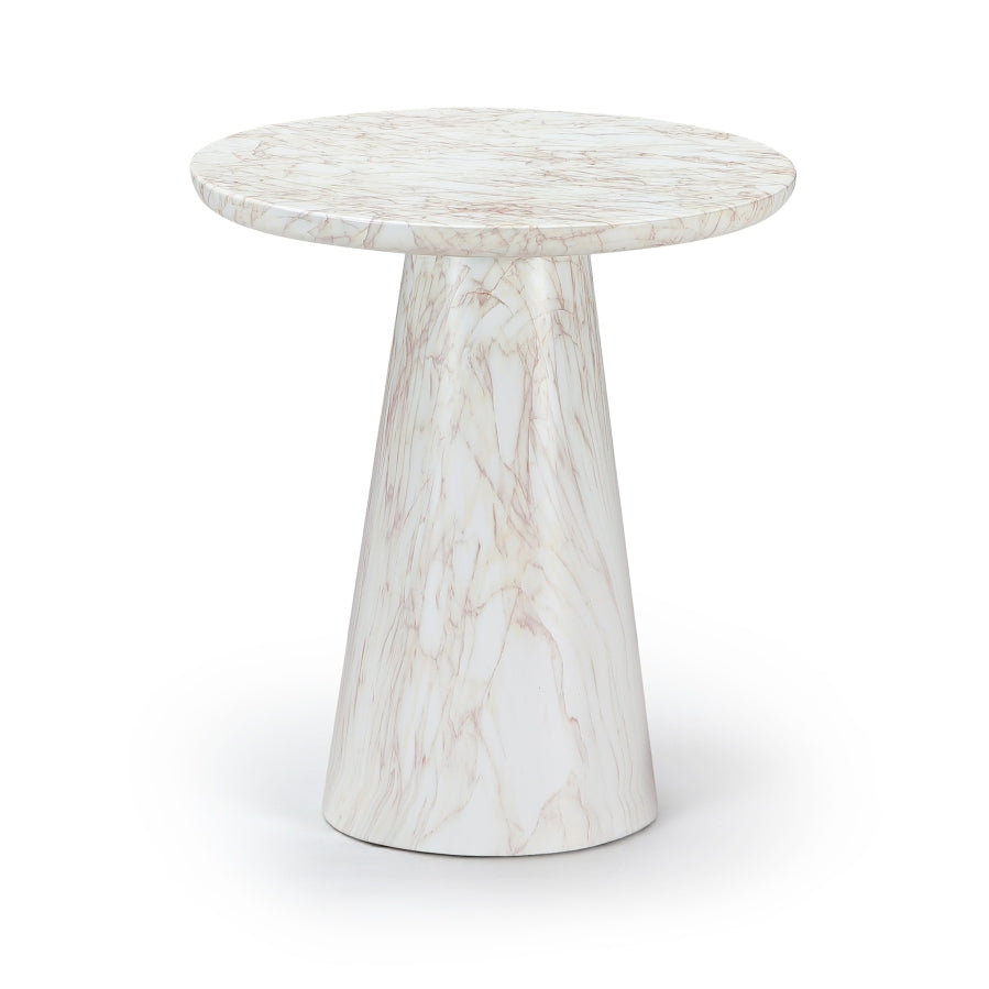 Cassino Concrete Indoor/Outdoor End Table - White
