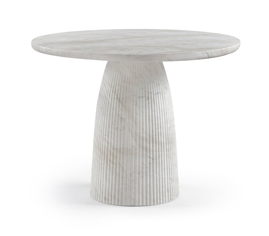Venosa 42" Concrete Indoor / Outdoor Dining Table - White