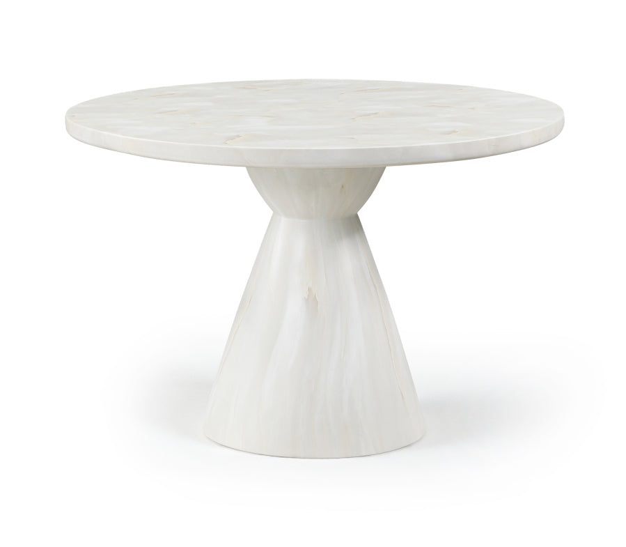 Aquino 43.5" Concrete Indoor/Outdoor Dining Table - White