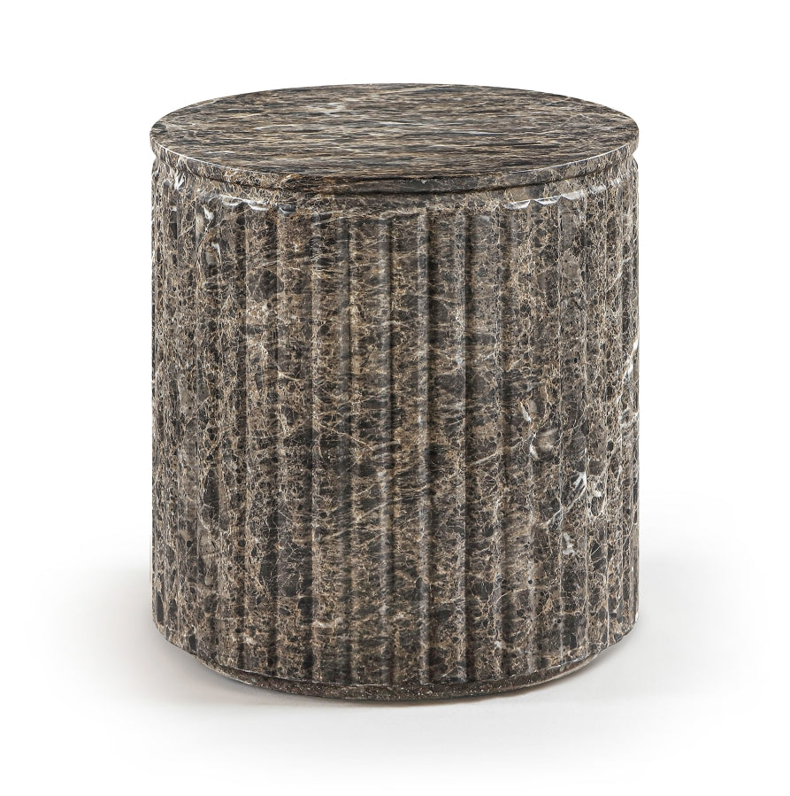 Catania Concrete Indoor/Outdoor End Table - Brown