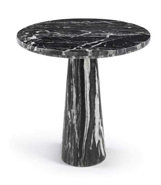Fontelina 30" Genuine Genuine Marble Bistro Dining Table - Black
