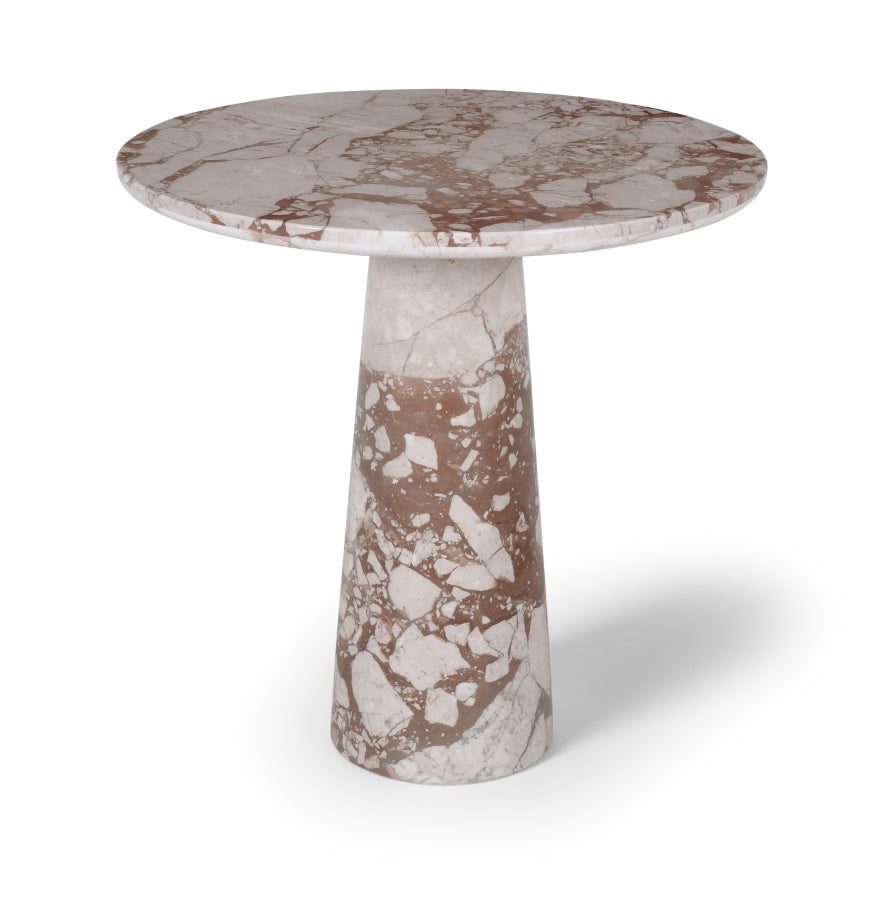Fontelina 30" Genuine Genuine Marble Bistro Dining Table - Breccia
