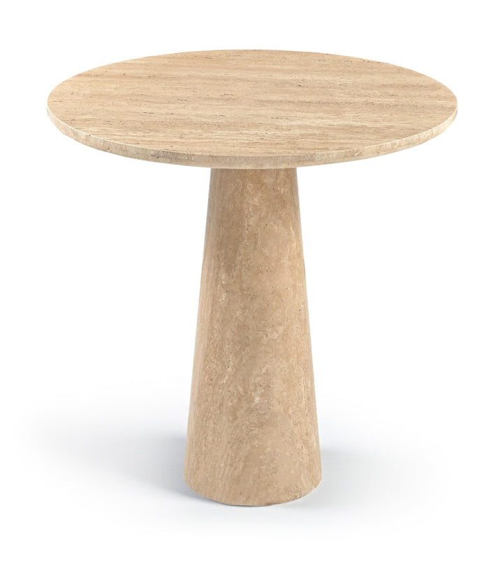 Fontelina 30" Genuine Travertine Bistro Dining Table - Travertine