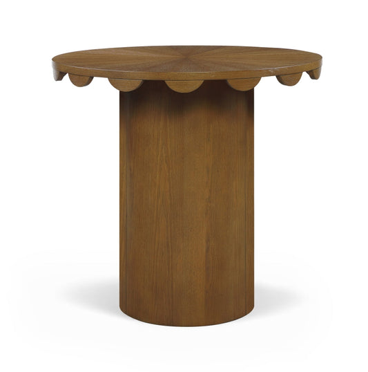 Dahlia 36" Solid Wood And Natural Cane Counter Height Table - Brown