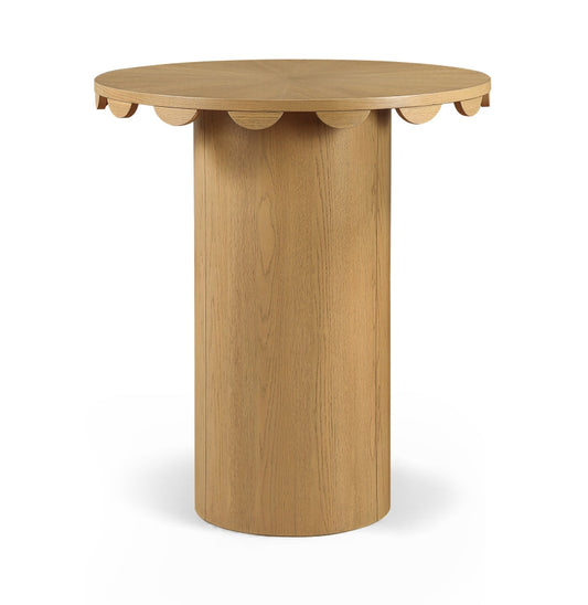 Dahlia 36" Solid Wood And Natural Cane Bar Height Table - Natural