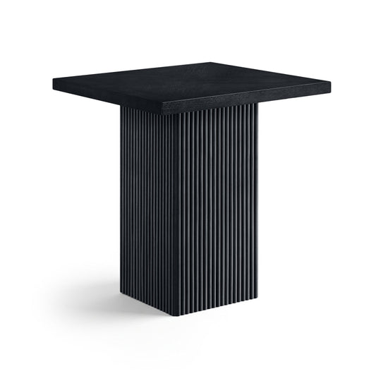 Belinda 32" Oak Veneer And Solid Wood Counter Height Table - Black