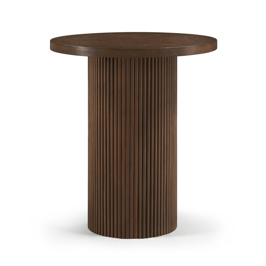 Belinda 36" Oak Veneer And Solid Wood Bar Height Table - Brown