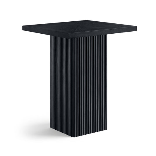 Belinda 32" Oak Veneer And Solid Wood Bar Height Table - Black