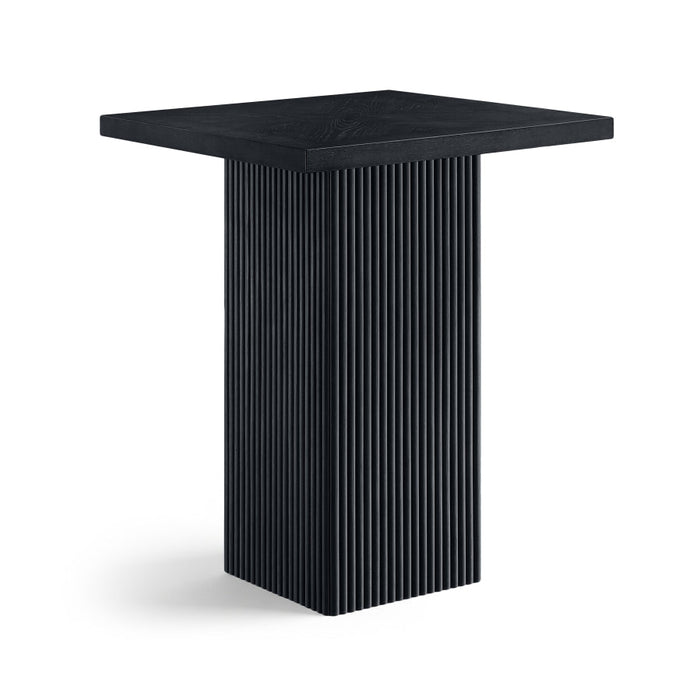 Belinda 32" Oak Veneer And Solid Wood Bar Height Table - Black