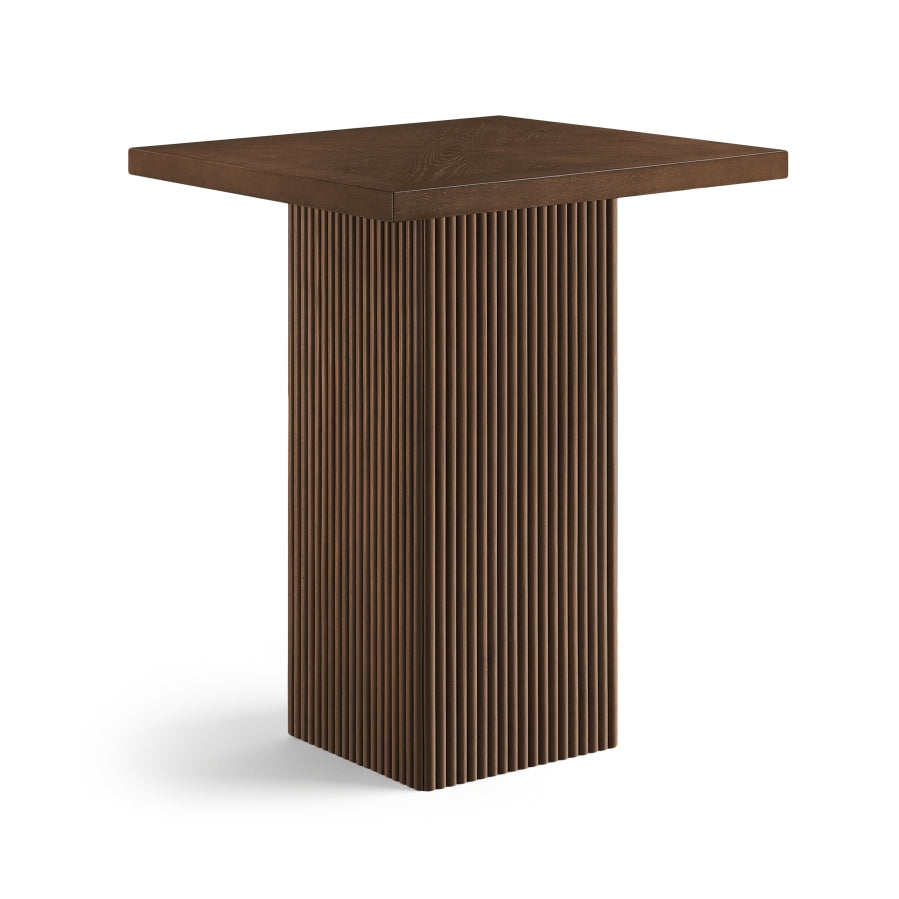 Belinda 32" Oak Veneer And Solid Wood Bar Height Table - Brown